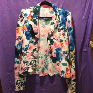 Floral printed blazer
